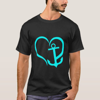 Preppy nautische anker geschenken voor zeilers bot t-shirt