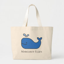 Preppy nautische blauwe walvis gepersonaliseerd