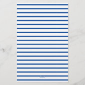 Preppy nautische strepen en anker gepersonaliseerd briefpapier (Achterkant)