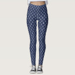 Preppy Navy Blue Anchors Pattern Leggings<br><div class="desc">Stijlvol en chic ankerpatroon.</div>