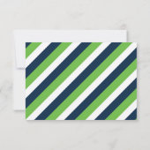 Preppy Navy Blue Bar Mitzvah RSVP-kaart RSVP Kaartje (Achterkant)