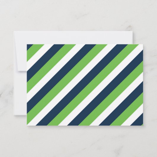 Preppy Navy Blue Bar Mitzvah RSVP-kaart RSVP Kaartje (Achterkant)