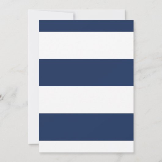 Preppy Navy Blue Mrs Brush Script Wedding Kaart (Achterkant)