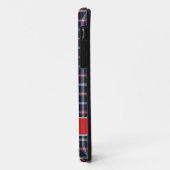 Preppy Navy Blue & Red plaid Patroon iPhone 5 hoes (Achterkant/links)