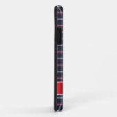 Preppy Navy Blue & Red plaid Patroon iPhone 5 hoes (Achterkant/rechts)