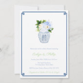 Preppy Navy & Chartreuse Boy Baby shower Party Kaart (Voorkant)