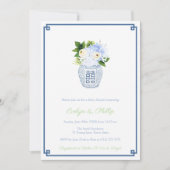 Preppy Navy & Chartreuse Jongens Babyshower Feestj Kaart (Voorkant)