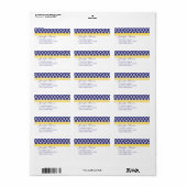 Preppy Navy Lattice Etiket (Full Sheet)