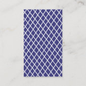 Preppy Navy Lattice Visitekaartje (Achterkant)