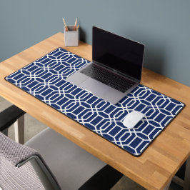 Preppy Navy witte octagon geometrisch Bureaumat