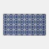 Preppy Navy witte octagon geometrisch Bureaumat (Voorkant)