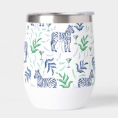 Preppy Navy Zebra Martinis White (Links)