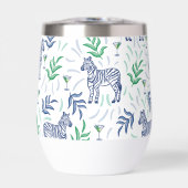 Preppy Navy Zebra Martinis White (Voorkant)
