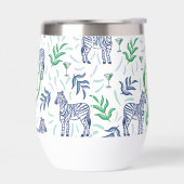 Preppy Navy Zebras met Martinis Monogram (Links)