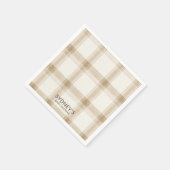 Preppy Neutrale Plaid Servet (Hoek)