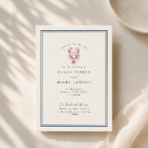 Preppy New England Kreeft Bruiloftsinvitaties
