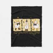 Preppy New Year Same Silly Goose Coquette Bow Happ Fleece Deken (Voorkant)