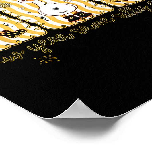 Preppy New Year Same Silly Goose Coquette Bow Happ Poster (Hoek)