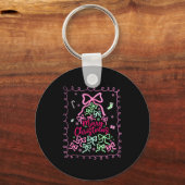 Preppy Nk Coquette Boog Kerstboom Meisjesachtig Ke Sleutelhanger (Voorkant)