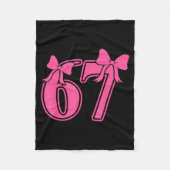 Preppy Nk Coquette Bow Lace 67 Six Seven Meme Wome Fleece Deken (Voorkant)