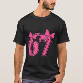 Preppy Nk Coquette Bow Lace 67 Six Seven Meme Wome T-shirt (Voorkant)