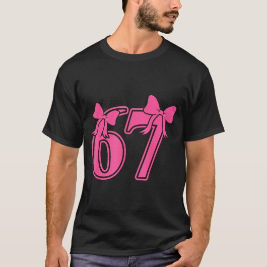 Preppy Nk Coquette Bow Lace 67 Six Seven Meme Wome T-shirt (Voorkant)