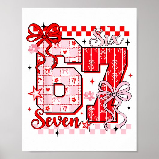 Preppy Nk Valentine 67 Six Seven Meme Valentines D Poster (Voorkant)