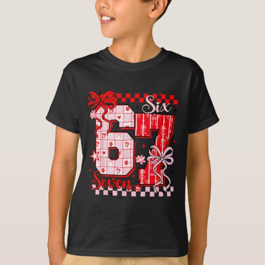 Preppy Nk Valentine 67 Six Seven Meme Valentines D T-shirt (Voorkant)