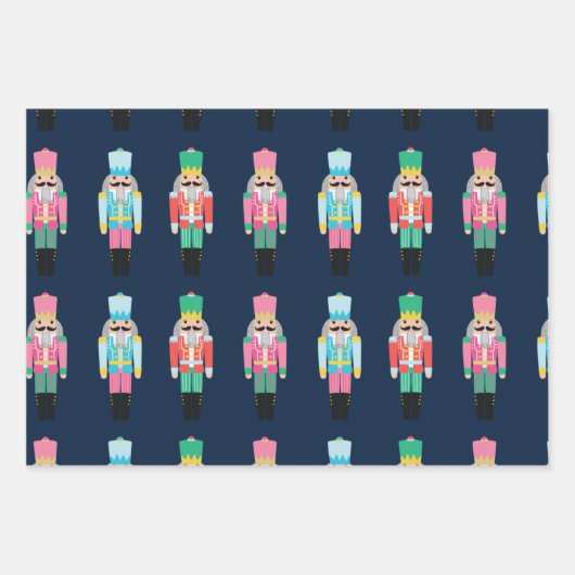 Preppy Nutkraker Wrapping Paper Sheets, set 3 (Voorkant)