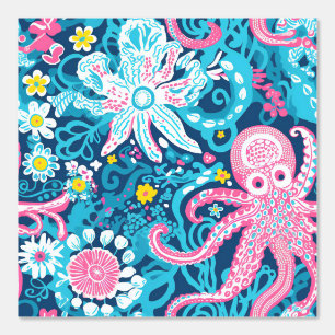 Preppy Octopus Garden Behang