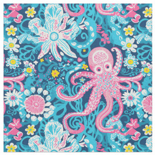 Preppy Octopus Garden Stof