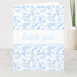 Preppy Oerwoud Chinoiserie Toile Bedankkaart