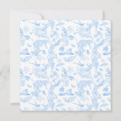 Preppy Oerwoud Chinoiserie Toile Bedankkaart (Achterkant)