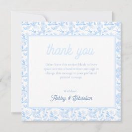 Preppy Oerwoud Chinoiserie Toile Bedankkaart