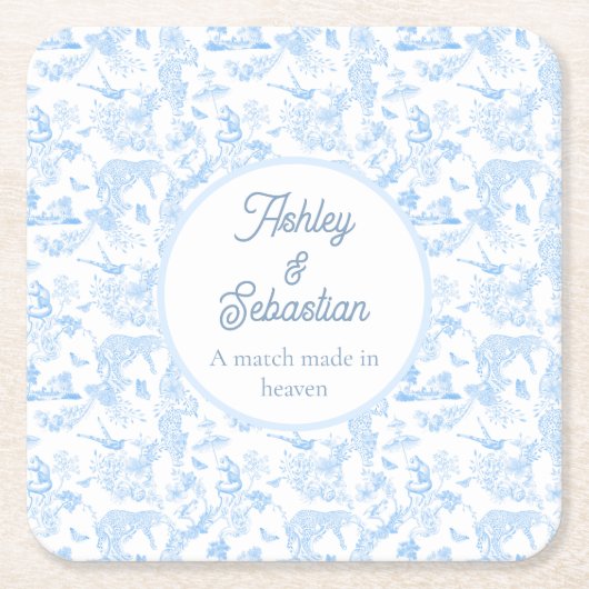 Preppy Oerwoud Chinoiserie Toile Kartonnen Onderzetters (Voorkant)