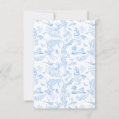 Preppy Oerwoud Chinoiserie Toile RSVP Kaartje (Achterkant)