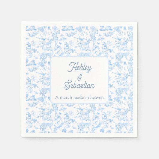 Preppy Oerwoud Chinoiserie Toile Servet (Voorkant)