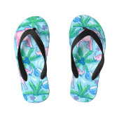 Preppy Olifant Tropisch Kinder Teenslippers (Voetbed)