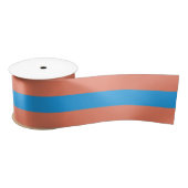 Preppy Oranje en Blue Striped Satijnen Lint (Spoel)