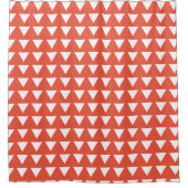 Preppy Oranje en White Geometric Pattern Douchegordijn (Voorkant)