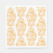 Preppy oranje gemberpot Thanksgiving Servet (Voorkant)