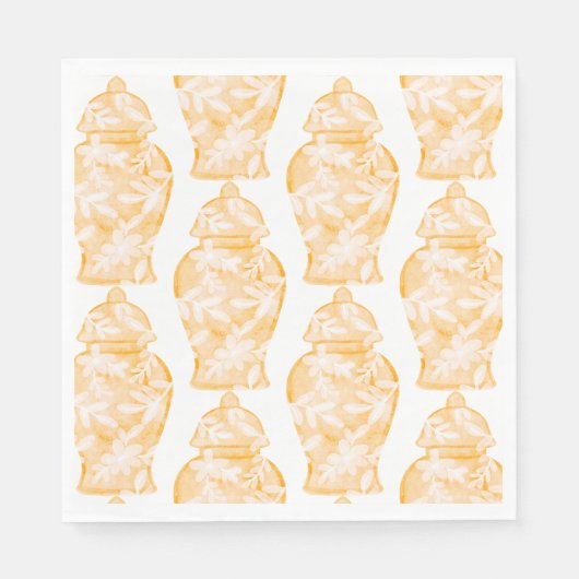 Preppy oranje gemberpot Thanksgiving Servet (Voorkant)