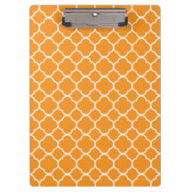 Preppy Oranje Quatrefoil