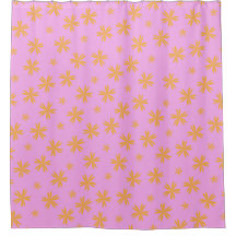 Preppy Oranje Roze Hippie Flower Pattern