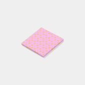 Preppy Oranje Roze Hippie Flower Pattern Post-it® Notes (Schuin)