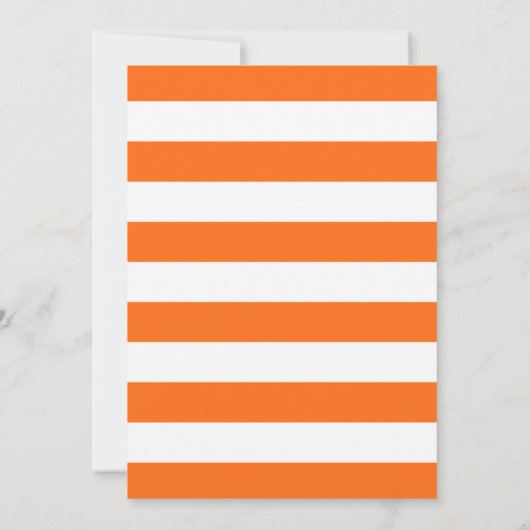 Preppy Oranje Script Photo Afstuderen Aankondiging (Achterkant)