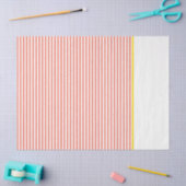Preppy Oranje White Stripes Yellow Gift Wrap Fun Tissuepapier (Craft)