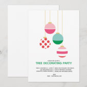 Preppy Ornament Tree Decorating Holiday Party Kaart (Voorkant / Achterkant)