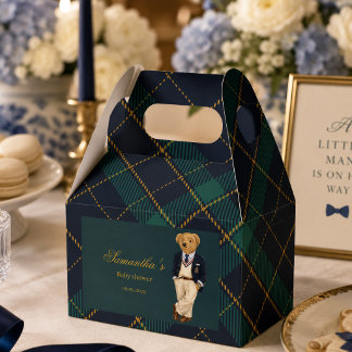 Preppy Oude Rijke Teddybeer Baby Shower Bedankdoosjes