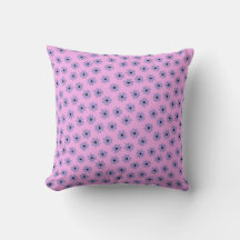 Preppy Paars Blue Hippie Flower Pattern